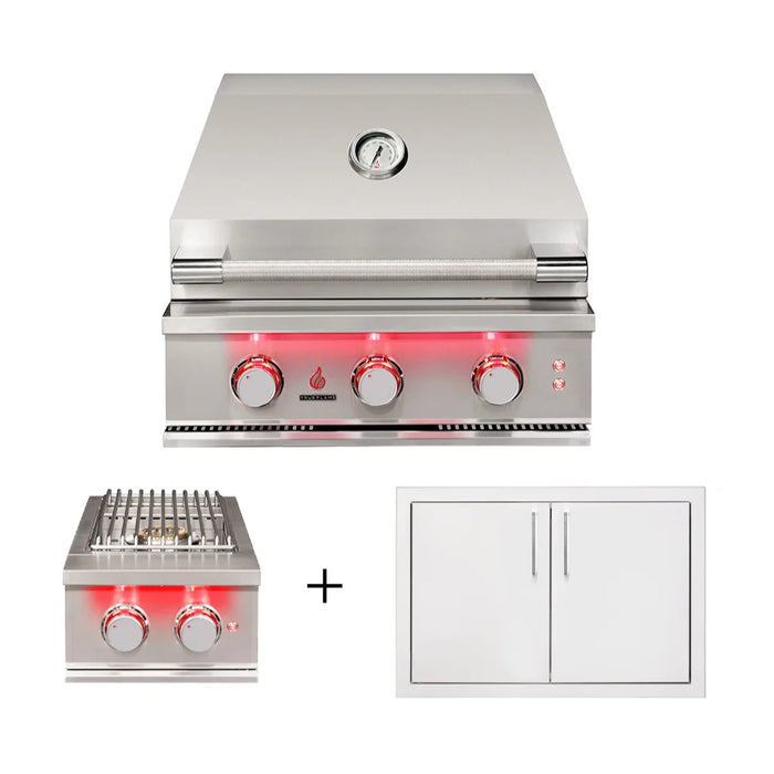 TrueFlame 3 Piece 25" Grill Outdoor Kitchen Package - TF3PGOKP-03