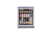 AMD 24" 5.1c Outdoor Rated Refrigerator with Glass Door and Glass Shelves - AMD-RFR-24G