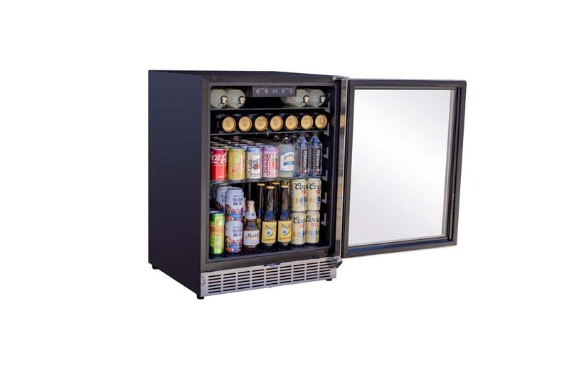 AMD 24" 5.1c Outdoor Rated Refrigerator with Glass Door and Glass Shelves - AMD-RFR-24G - 3