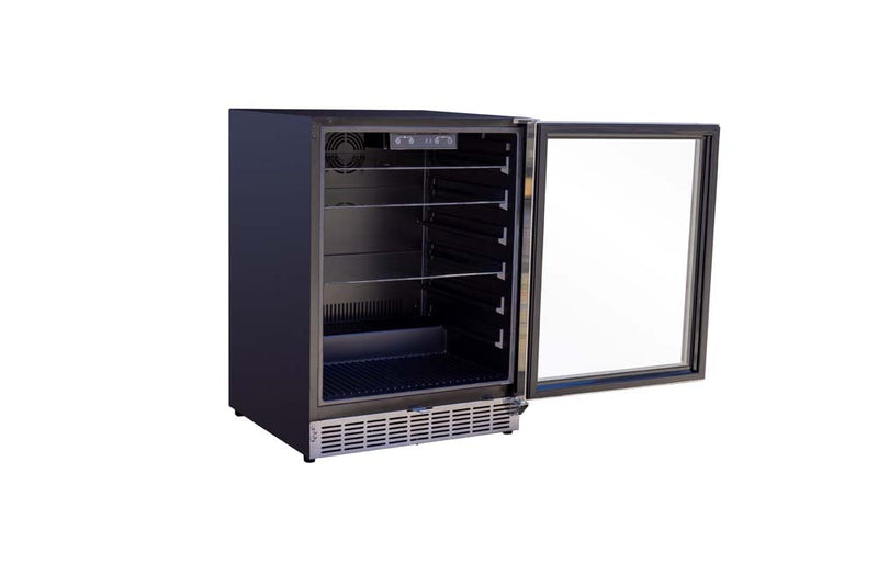 AMD 24" 5.1c Outdoor Rated Refrigerator with Glass Door and Glass Shelves - AMD-RFR-24G - 5