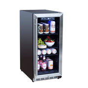 TrueFlame 15" Outdoor Rated Fridge with Glass Door - TF-RFR-15G Additional Image-2