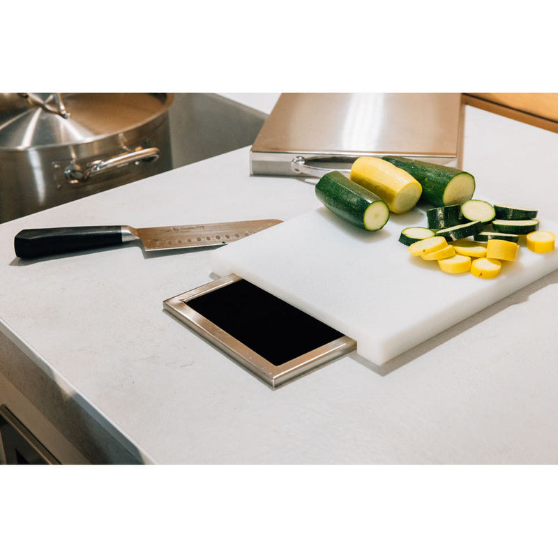 TrueFlame 14"x10" Trash Chute & Cutting Board with Lid - TF-TC-14-A - 2