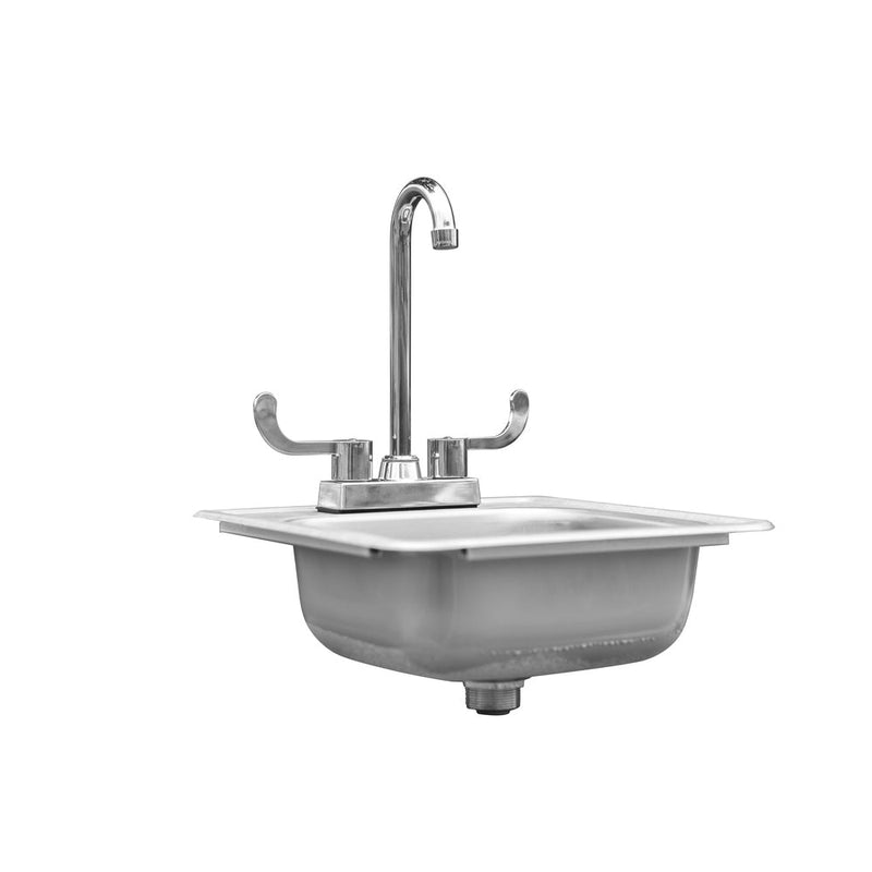 TrueFlame 15"x15" Drop-in Sink - TF-NK-15D - 2