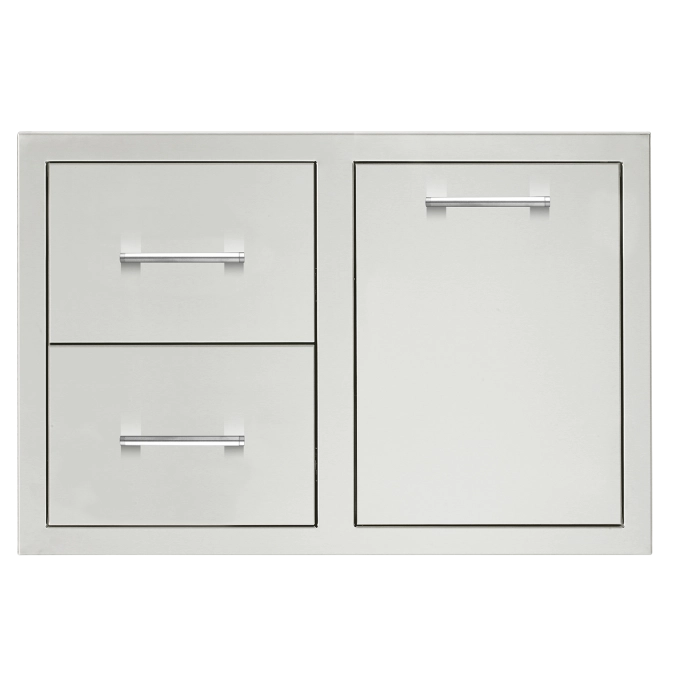 TrueFlame 33" 2-Drawer & Access Door Combo Masonry Frame Return - TF-DC2-33M