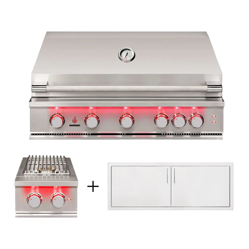 TrueFlame 3 Piece 40" Grill Outdoor Kitchen Package - TF3PGOKP01