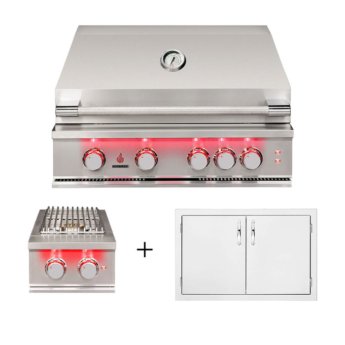 TrueFlame 3 Piece 32" Grill Outdoor Kitchen Package - TF3PGOKP-02