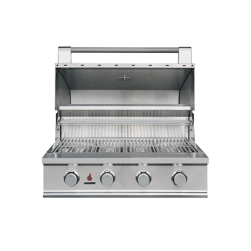 TrueFlame E Series 32" 4 Burner Built-In Gas Grill, Liquid Propane - TFE32L-B