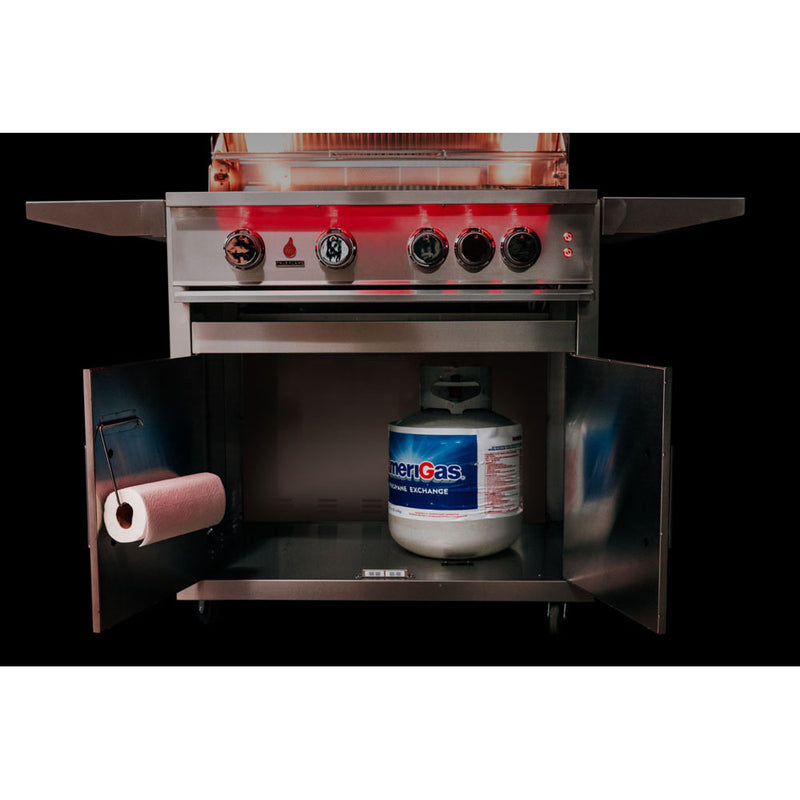 TrueFlame Deluxe Freestanding Grill Cart - CART-TF-DC