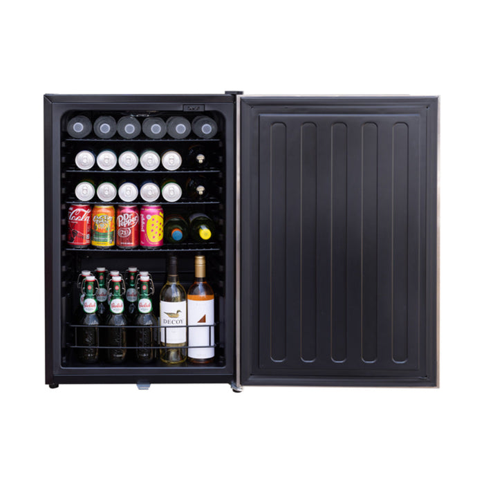 True Flame 22" 4.1c Deluxe Outdoor Approved Fridge w/ Upgraded Stainless steel Door & Handle - TF-RFR-22 5