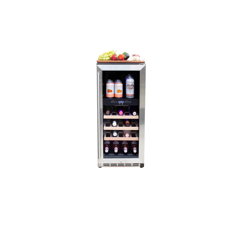 TrueFlame 15" Outdoor Rated Dual Zone Wine Cooler - TF-RFR-15WD Additional Image-2