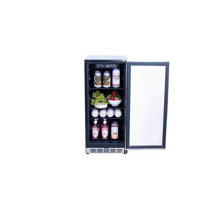 TrueFlame 15" Outdoor Rated Fridge with Stainless Door - TF-RFR-15S Additional Image-2