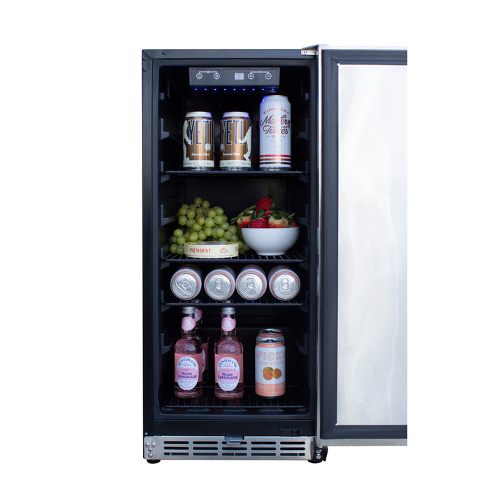 TrueFlame 15" Outdoor Rated Fridge with Stainless Door - TF-RFR-15S Additional Image-5