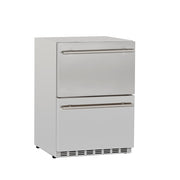 TrueFlame 24" 5.3C Deluxe Outdoor Rated 2-Drawer Refrigerator - TF-RFR-24DR2