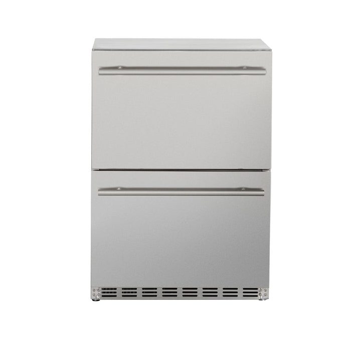 TrueFlame 24" 5.3C Deluxe Outdoor Rated 2-Drawer Refrigerator - TF-RFR-24DR2 Additional Image-1