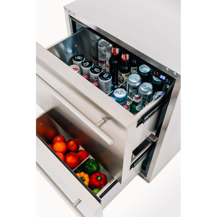 TrueFlame 24" 5.3C Deluxe Outdoor Rated 2-Drawer Refrigerator - TF-RFR-24DR2 Additional Image-3