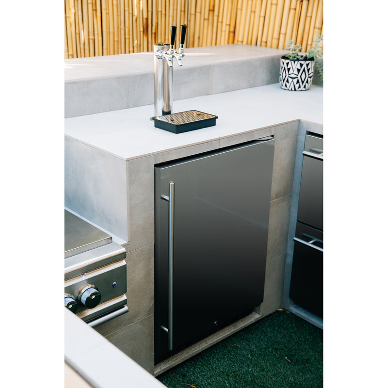 TrueFlame 24" 6.6C Deluxe Outdoor Rated Kegerator - TF-RFR-24DK-P Additional Image-10