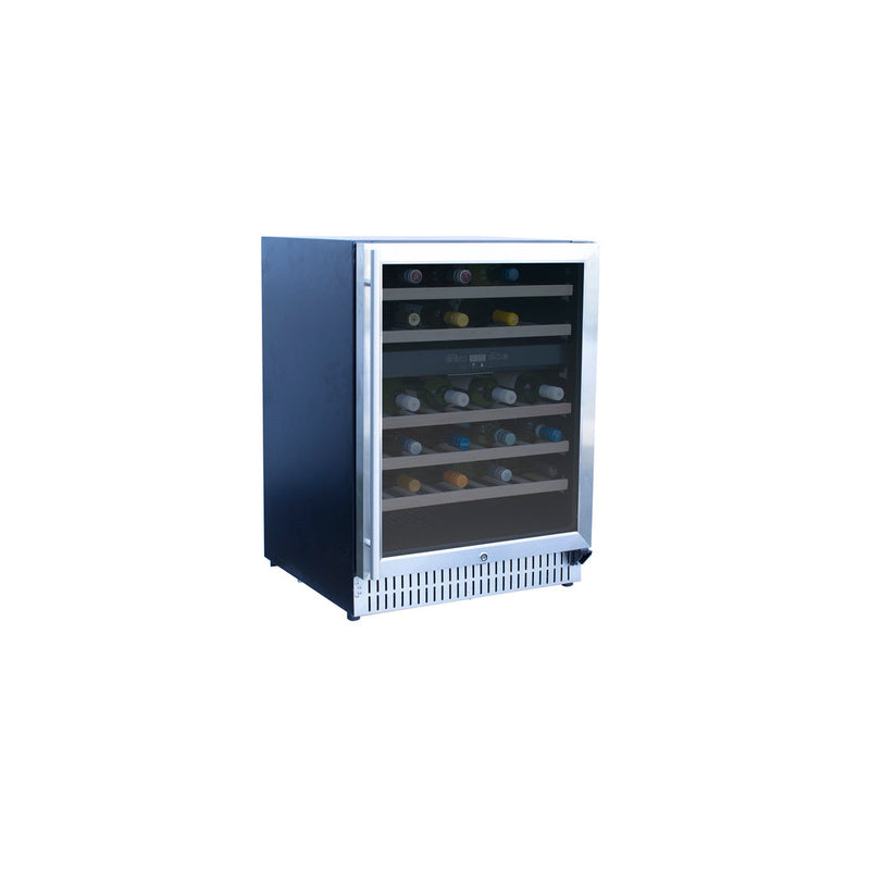 TrueFlame 24" Outdoor Rated Dual Zone Wine Cooler - TF-RFR-24WD