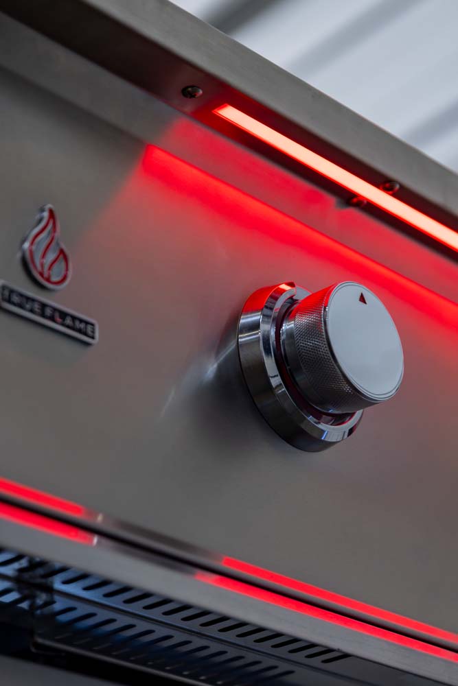 TrueFlame 30" Handleless Deluxe Cart with Fold-Down Side Shelves Fits for TFG30, TFG30L - CART-TF-GRID30 - 4