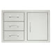 TrueFlame 33" 3-Drawer & Access Door Combo - TF-DC3-33